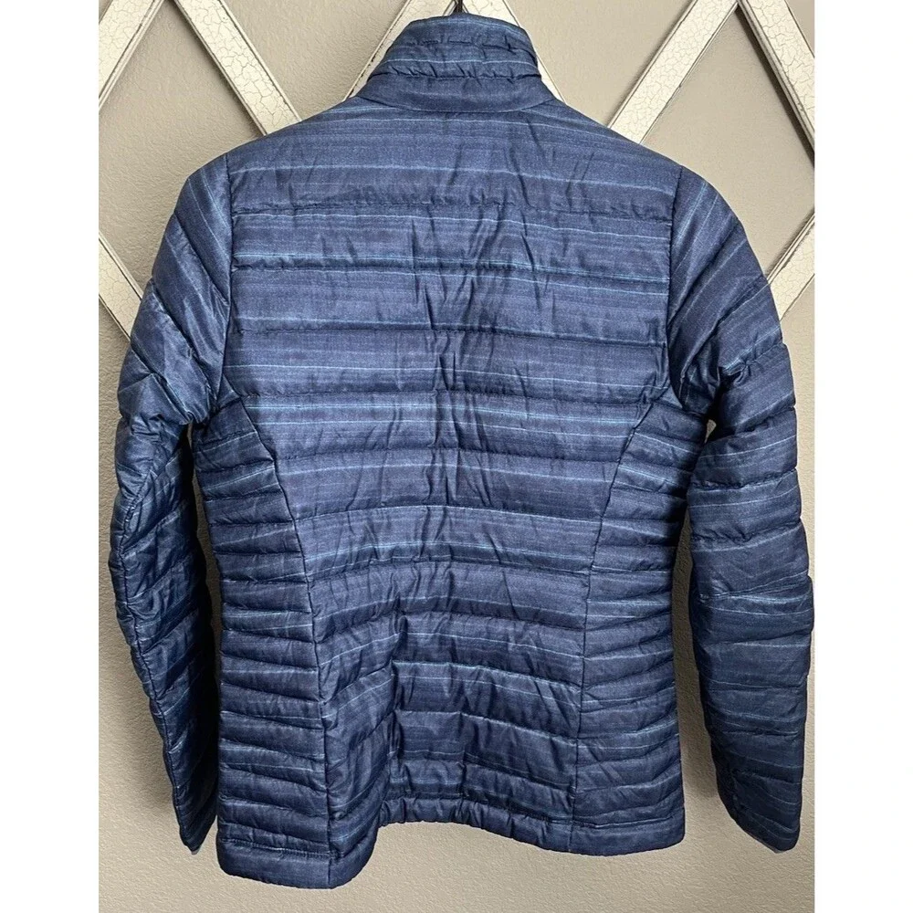 Patagonia Women's S Down Sweater Puffer Jacket 84683 - Blue Stripe - Picture 7 of 9